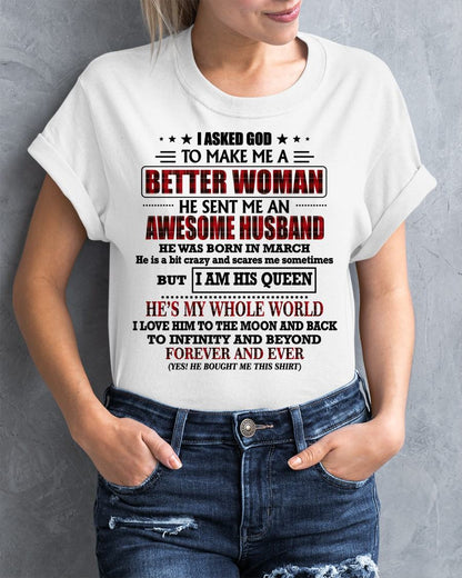 MARCH - GOD SENT ME AN AWESOME HUSBAND - GIFT FROM HUSBAND - NTTD03 (SKU12-321-03)