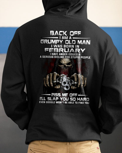 FEBRUARY - GRUMPY OLD MAN - BIRTHDAY T-SHIRT FOR MEN - NTTD02 (SKU09-109-02)