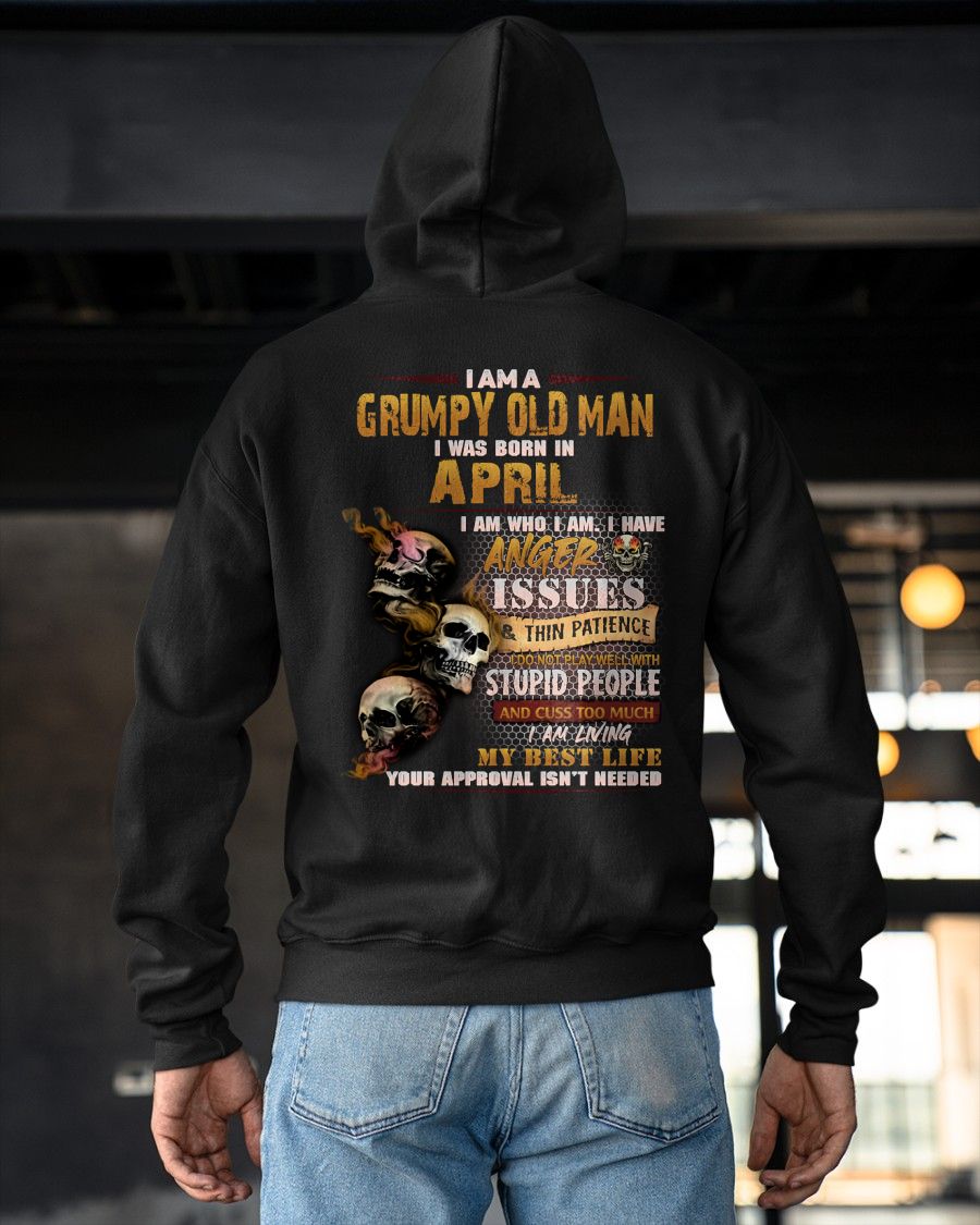 APRIL - GRUMPY OLD MAN - BIRTHDAY T-SHIRT FOR MEN - NTTD04 (SKU08-67-04)