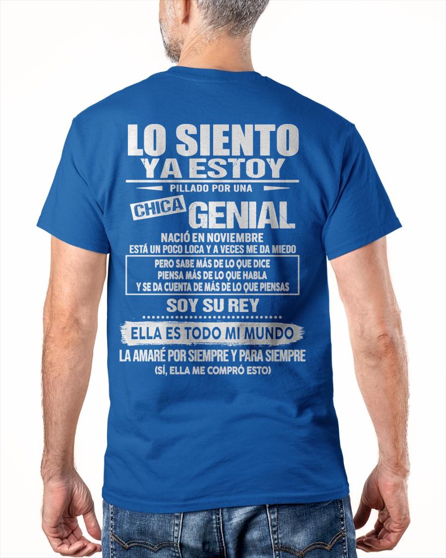 Noviembre - Chica genial nació en noviembre - Regalo especial para novio - Black - T11 (SKU05-80-11)