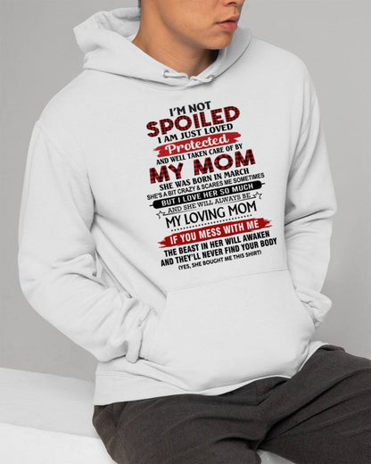 MARCH - PROTECTED BY MY MOM - PERFECT GIFT FOR YOUR CHILDREN - GIFT FROM MOM - NTTD03 (SKU2602-95-03)