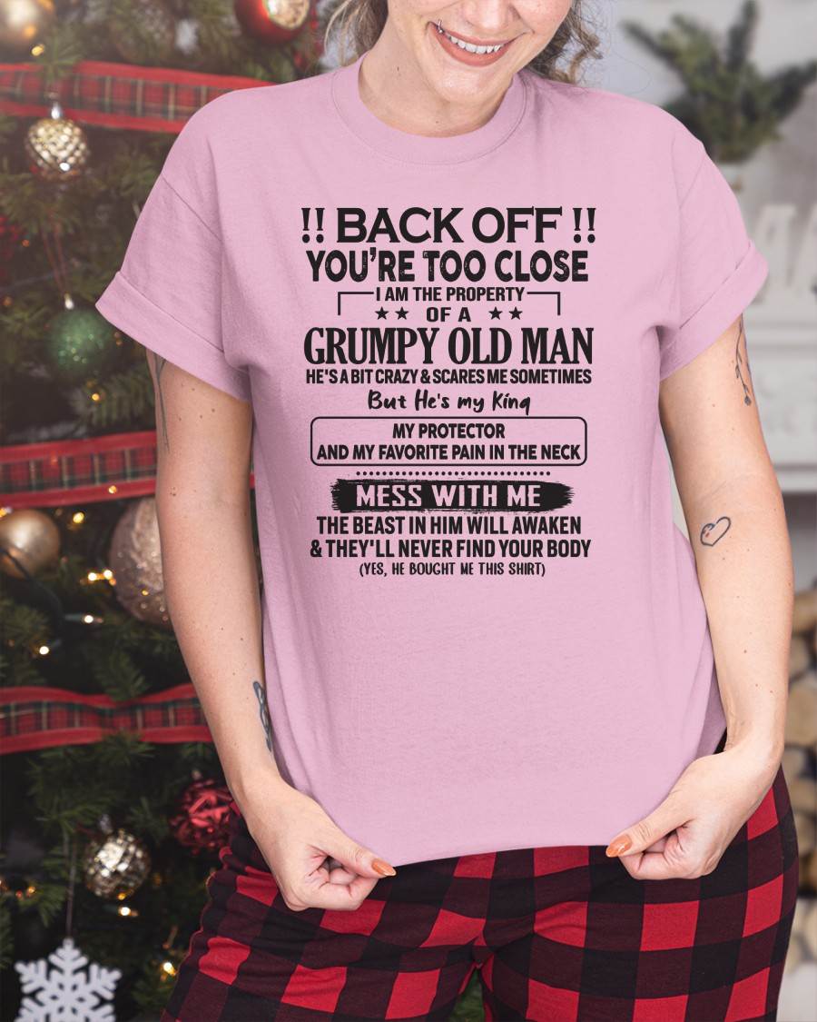 TO MY WIFE - BACK OFF T-SHIRT - GIFT FOR WIFE - NTTD00 (SKU10-99-00)