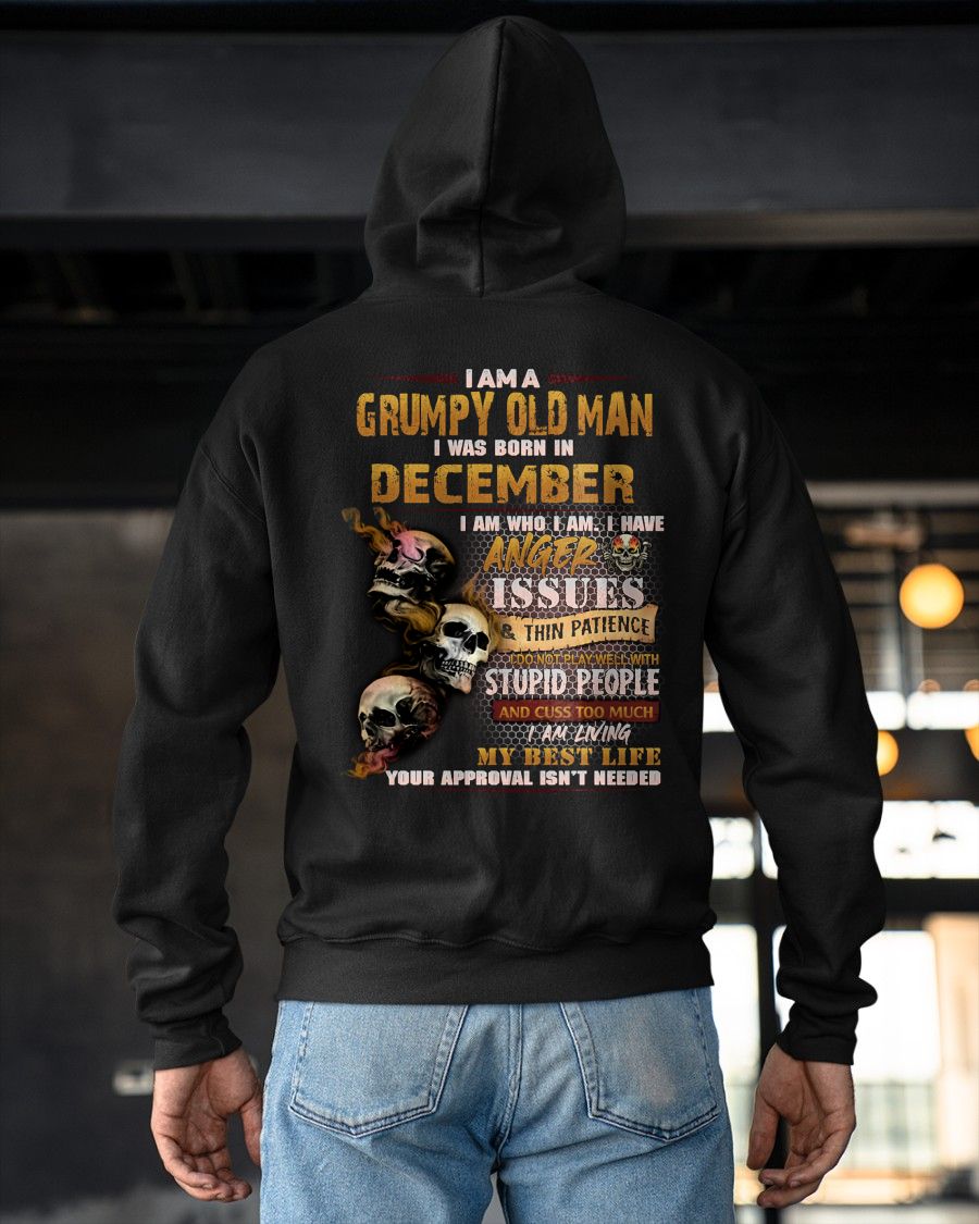DECEMBER - GRUMPY OLD MAN - BIRTHDAY T-SHIRT FOR MEN - NTTD12 (SKU08-67-12)