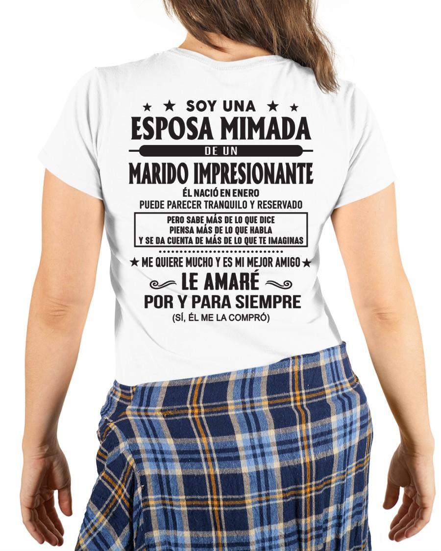Enero - Soy una Esposa mimada de un Marido impresionante - Regalo especial para tu esposa - T01 (SKU05-101-01)