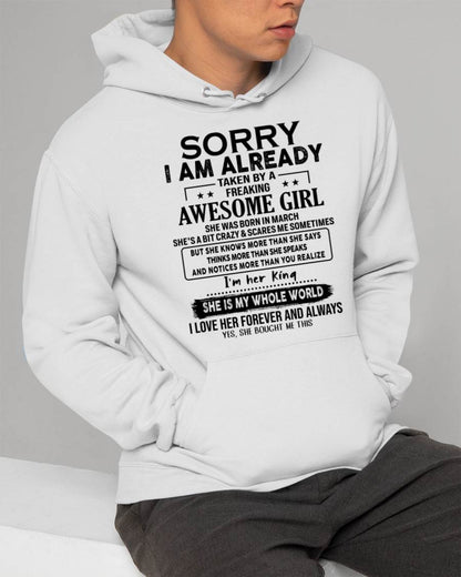 MARCH - TO MY HUSBAND/BOYFRIEND - TAKEN BY A FREAKING AWESOME GIRL - GIFT FROM WIFE/GIRLFRIEND - NTTD03 (SKU.AT16-03)