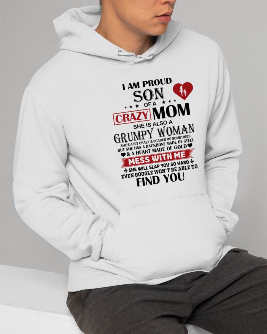 PROUD SON OF A CRAZY MOM - GIFT FROM MOM - NTTD00 (SKU2603-192-00)