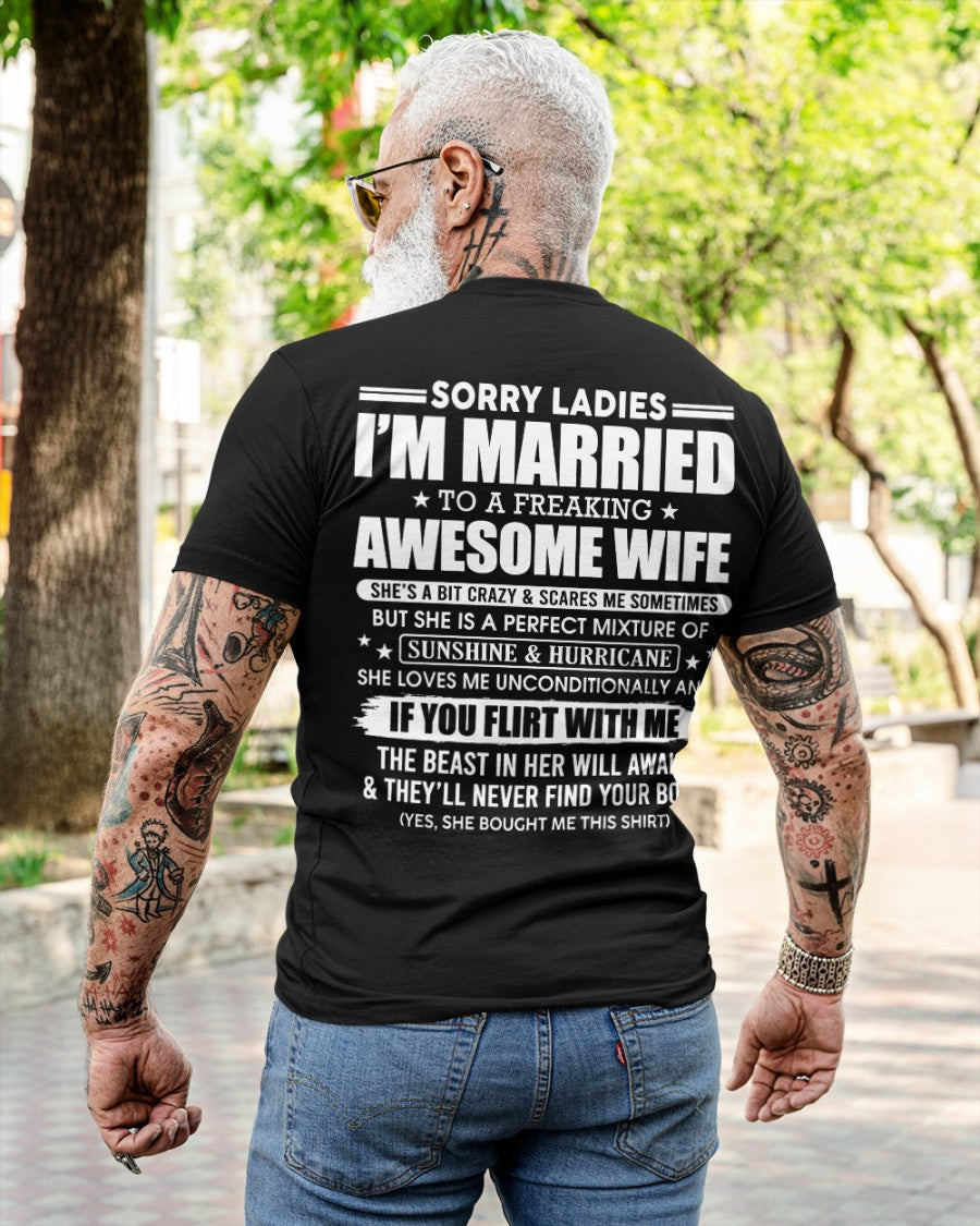MARRIED AWESOME WIFE - GIFT FOR HUSBAND - NTTD00 (SKU08-33-00)