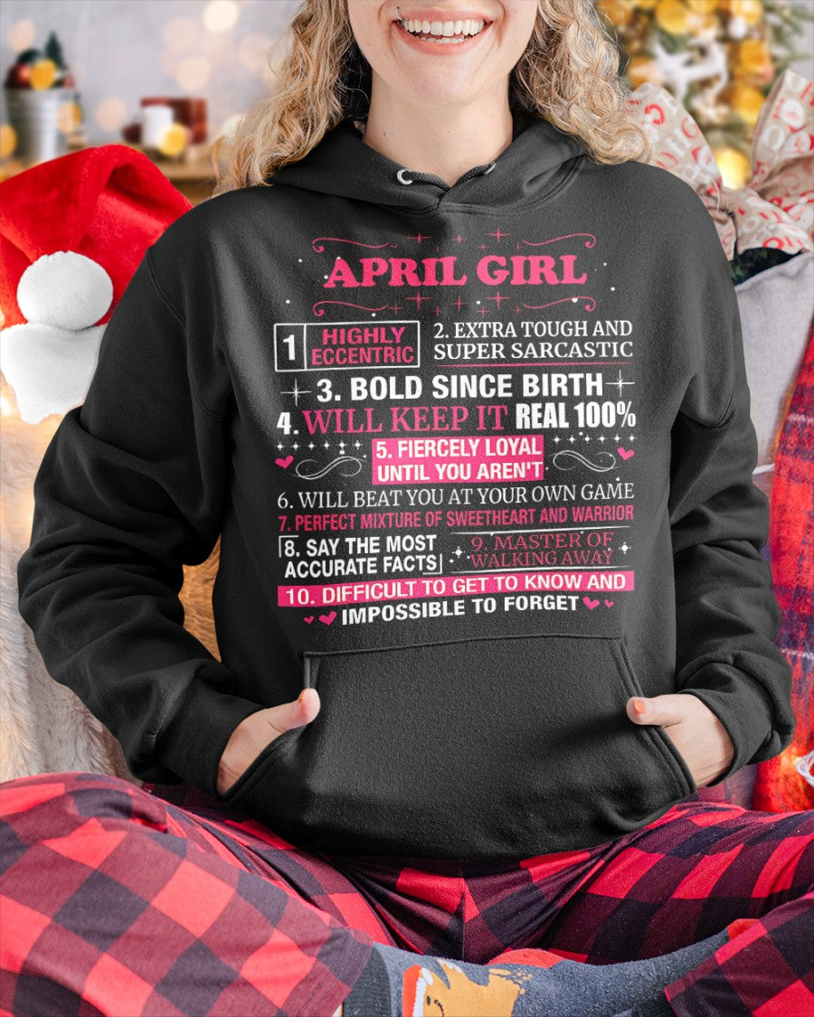 APRIL GIRL T-SHIRT – PERFECT GIFT FOR WOMEN WITH APRIL BIRTHDAY NTTD04 (SKU8-NTT-04)