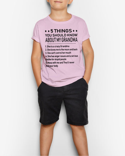 5 THINGS  YOU SHOULD KNOW ABOUT MY GRANDMA - Gift for granddaughter NTTD00
