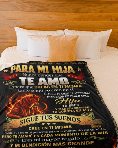 PARA MI HIJA – UN REGALO DEL AMOR, CONFORT Y CALIDEZ DE PAPÁ Manta Acolchada de Forro Polar Sherpa (SKU2610-161)