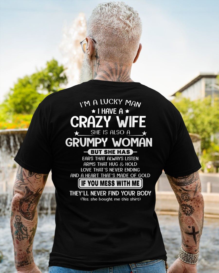 LUCKY MAN OF A GRUMPY WIFE  - GIFT FROM WIFE - NTTD00 (SKU12-277-00)