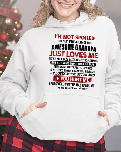 MY FREAKING AWESOME GRANDPA JUST LOVES ME - GIFT FROM GRANDPA - NTTD00 (SKU09-127-00)