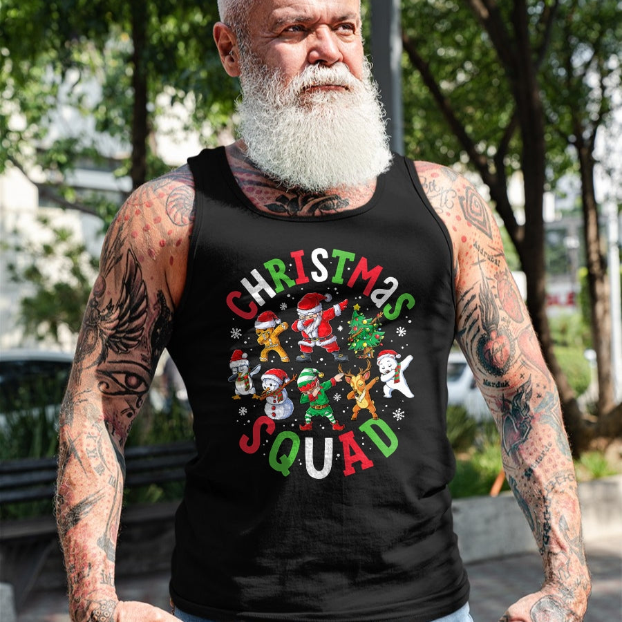 Christmas Squad Santa Dabbing Elf Family Matching Pajamas T-Shirt - Christmas Unisex T-Shirt/Hoodie/Sweatshirt - HNDS00