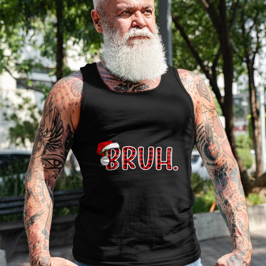 Bruh Funny Christmas Plaid Teens Boys Kids Xmas Pajamas T-Shirt - Christmas Unisex T-Shirt/Hoodie/Sweatshirt - HNDS00
