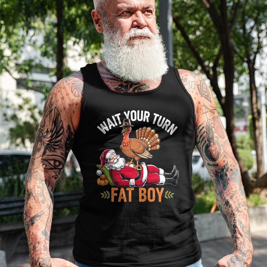 Funny Thanksgiving Christmas Turkey vs Santa for Men Women T-Shirt - Christmas Unisex T-Shirt/Hoodie/Sweatshirt - HNDS00