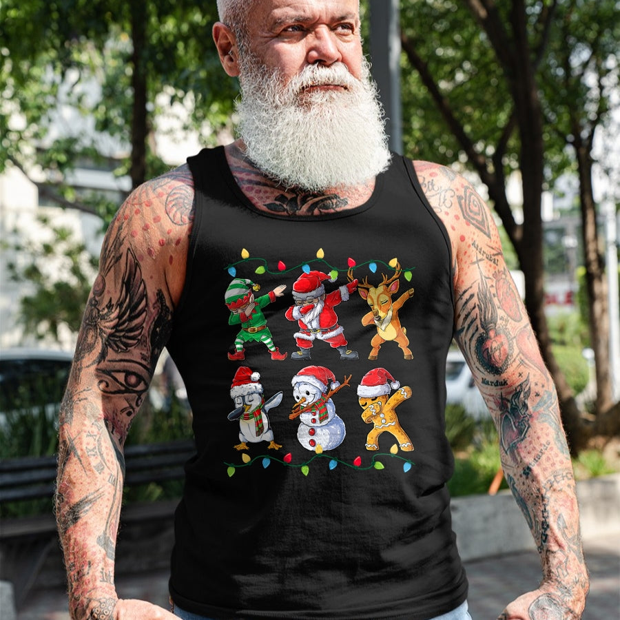 Dabbing Santa Elf Friends Christmas Boys Girls Men Xmas Dab T-Shirt - Christmas Unisex T-Shirt/Hoodie/Sweatshirt - HNDS00