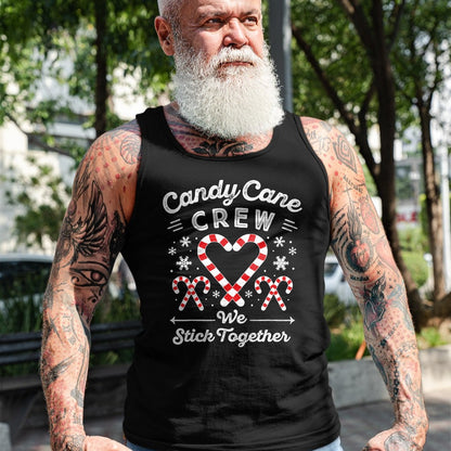 Christmas Candy Cane Heart Holiday Family Matching Pajama PJ T-Shirt - Christmas Unisex T-Shirt/Hoodie/Sweatshirt - HNDS00