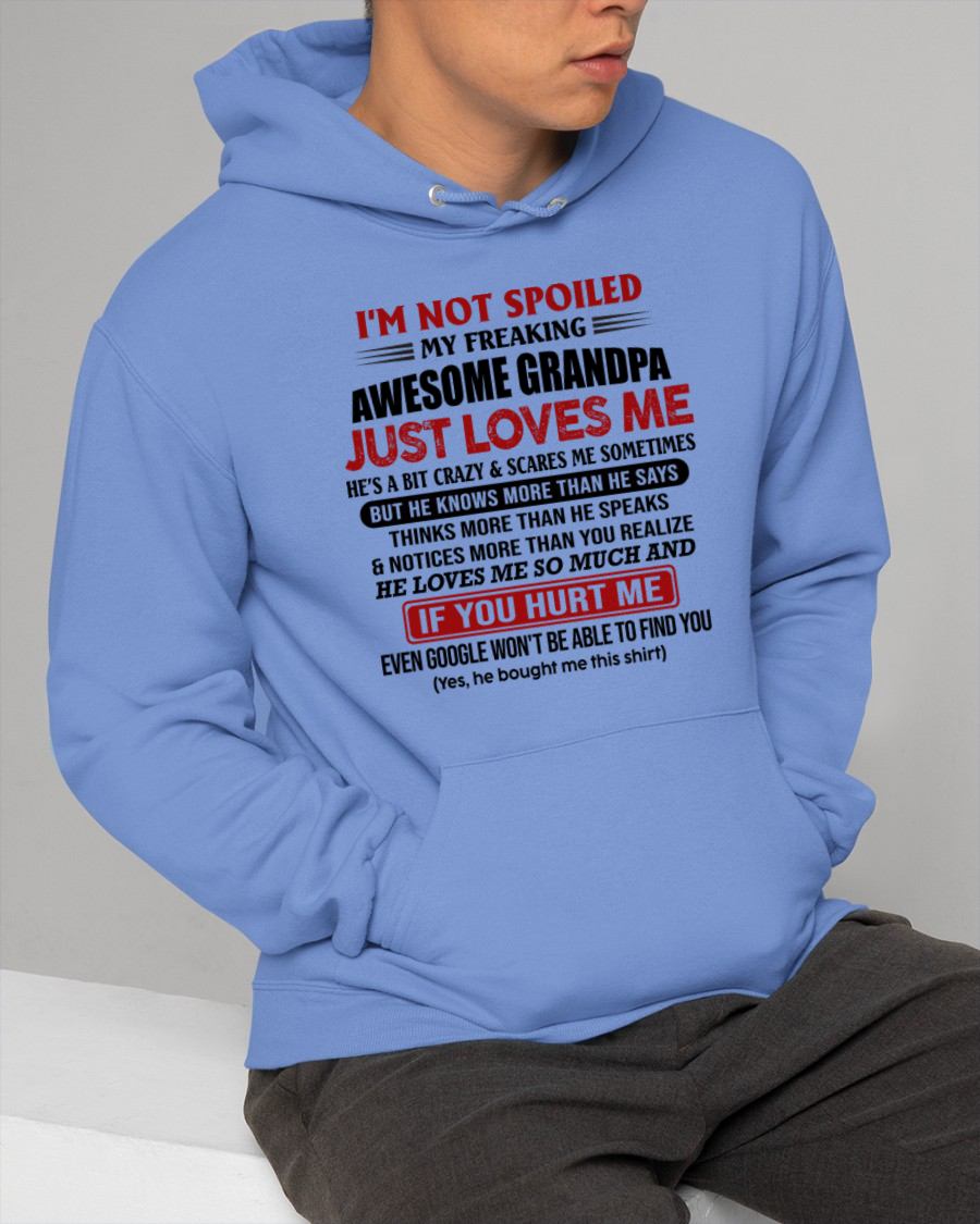 MY FREAKING AWESOME GRANDPA JUST LOVES ME - FOR GRANDSON - GIFT FROM GRANDPA - NTTD00 (SKU09-127-00)