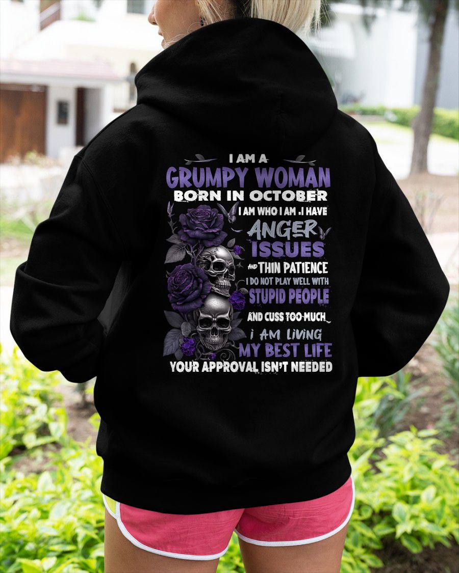 OCTOBER - GRUMPY WOMAN - BIRTHDAY GIFT FOR WOMEN - NTTD10 (SKU10-08-10)