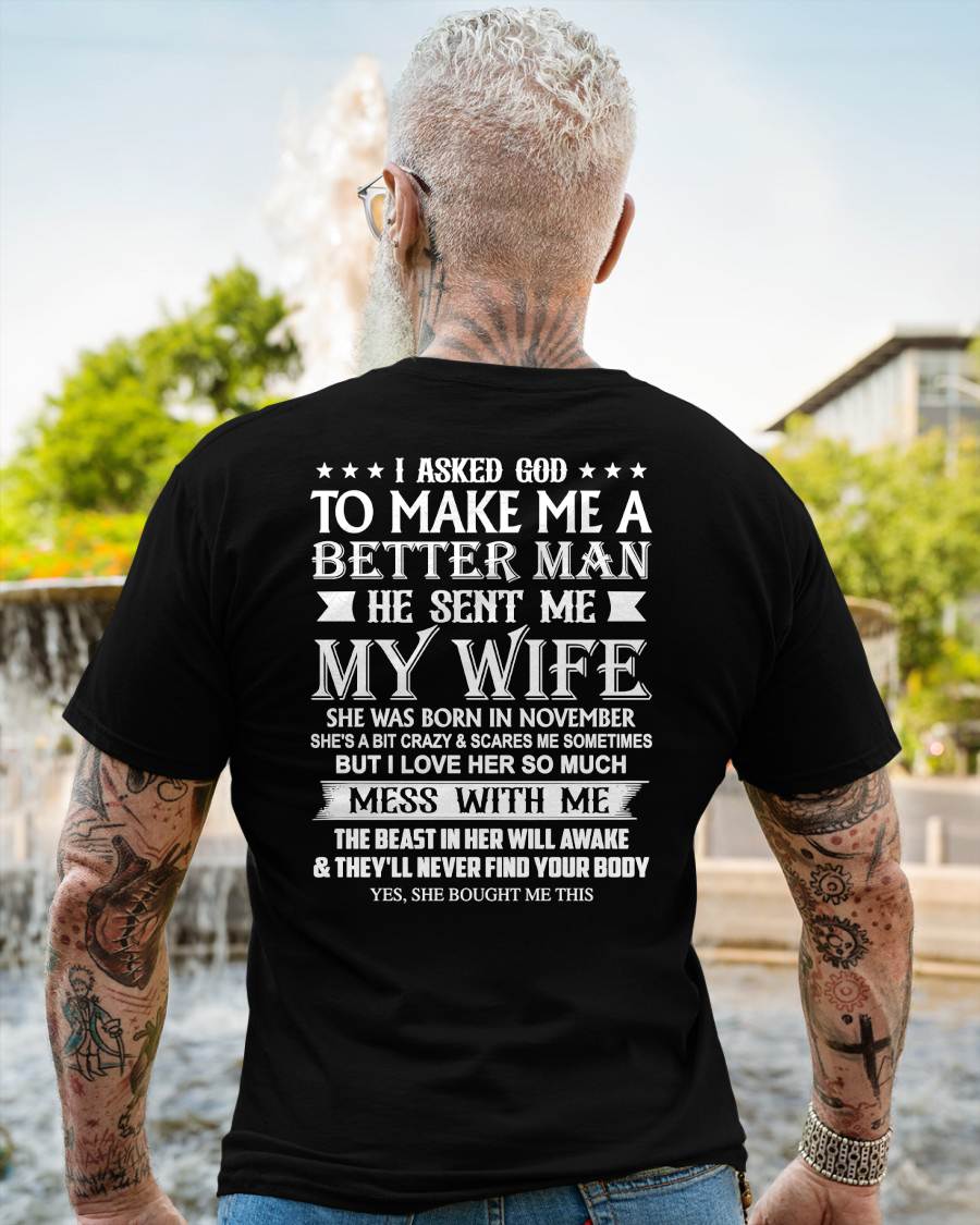 NOVEMBER - ASKED GOD TO BE A BETTER MAN - GIFT FROM WIFE - NTTD11 (SKU10-109-11)