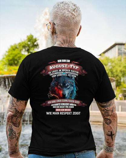 AUGUST - ICH WEISS, WIE MAN RESPEKT ZEIGT – GEBURTSTAGS-T-SHIRT FÜR MÄNNER - NTTD08 (SKU2605-219-08)