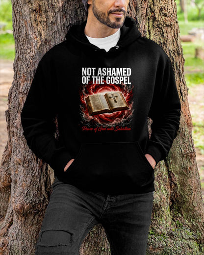 NOT ASHAMED OF THE GOSPEL - CHRISTIAN T-SHIRT - FOR MEN NTTD00 (SKU2608-131)