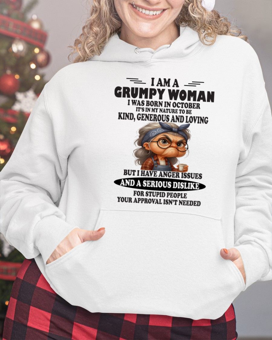 OCTOBER - GRUMPY WOMAN - BIRTHDAY GIFT FOR WOMEN - NTTD10 (SKU-GWN-10)