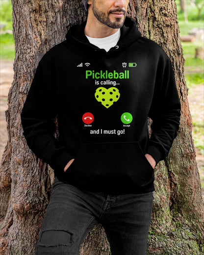 PICKLEBALL IS CALLING FUNNY SHIRT AND I MUST GO - PICKLEBALL SHIRT - NTTD00 (SKU8-PKBALL3)