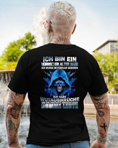 FEBRUAR - MÜRRISCHER ALTER MANN – GEBURTSTAGS-T-SHIRT FÜR MÄNNER - NTTD02 (SKU2605-360-02)