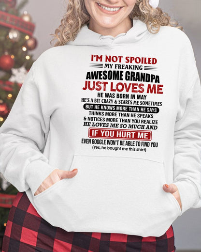 MAY - MY FREAKING AWESOME GRANDPA JUST LOVES ME - GIFT FROM GRANDPA - NTTD05 (SKU09-127-05)
