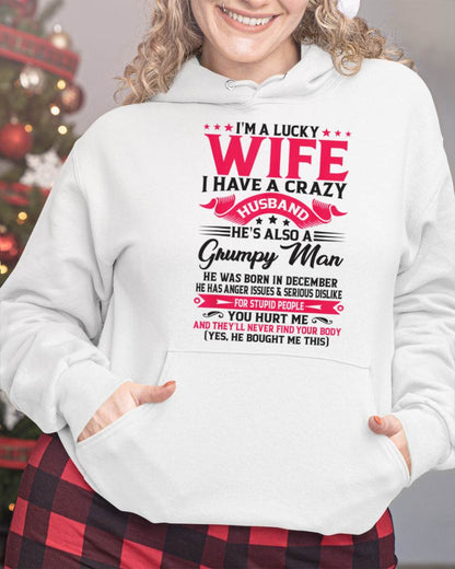 DECEMBER - TO MY WIFE - I'M A LUCKY WIFE - GIFT FROM HUSBAND - NTTD12 (SKU10-136-12)