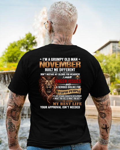 NOVEMBER - GRUMPY OLD MAN - BIRTHDAY T-SHIRT FOR MEN - NTTD11 (SKU2604-22-11)