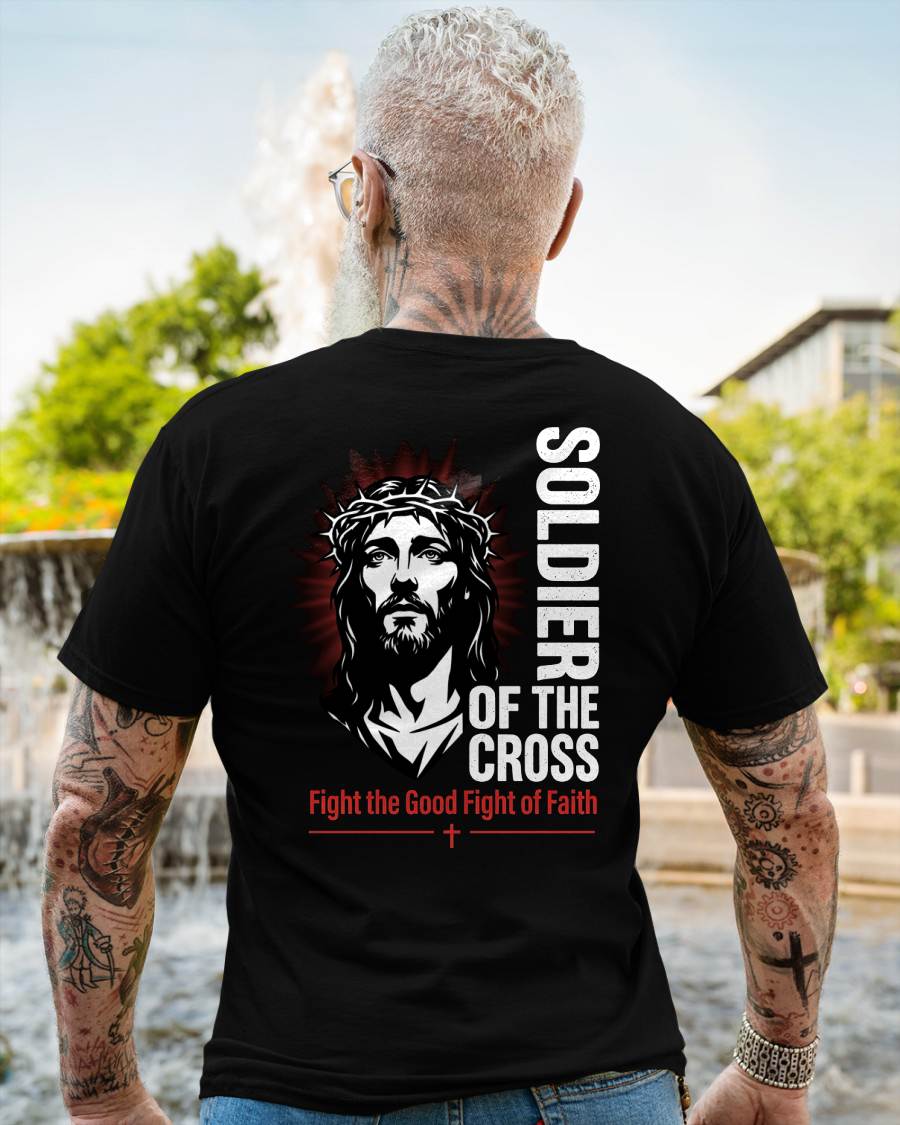 SOLDIER OF THE CROSS  - CHRISTIAN T-SHIRT - FOR MEN NTTD00 (SKU2608-133)