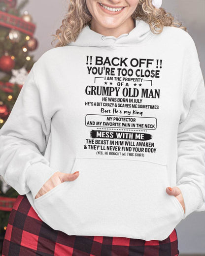 JULY - TO MY WIFE - BACK OFF T-SHIRT - GIFT FOR WIFE - NTTD07 (SKU10-99-07)