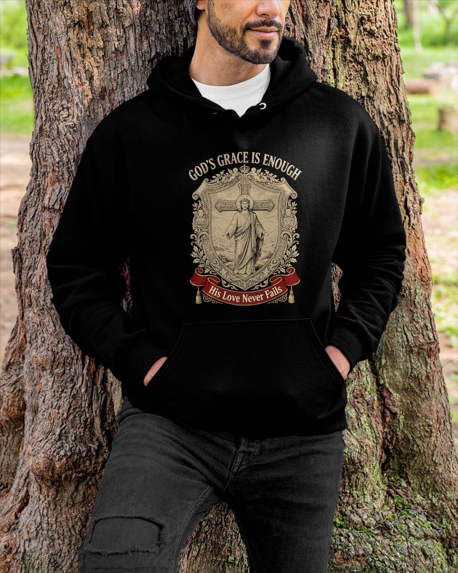GOD’S GRACE IS ENOUGH  - CHRISTIAN T-SHIRT - FOR MEN NTTD00 (SKU2608-135)