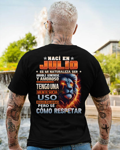 JULIO - MENTE SUCIA PERO SÉ RESPETAR - REGALO DE CUMPLEAÑOS PARA HOMBRES - NTTD07sp (SKU10-68-07)