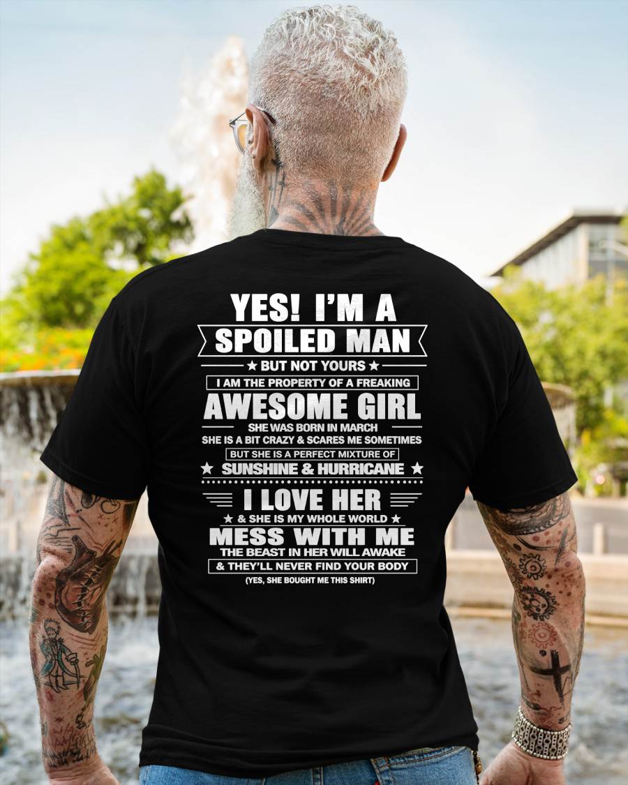 MARCH - YES! I'M A SPOILED MAN - GIFT FROM WIFE - NTTD03 (SKU2608-488-03)