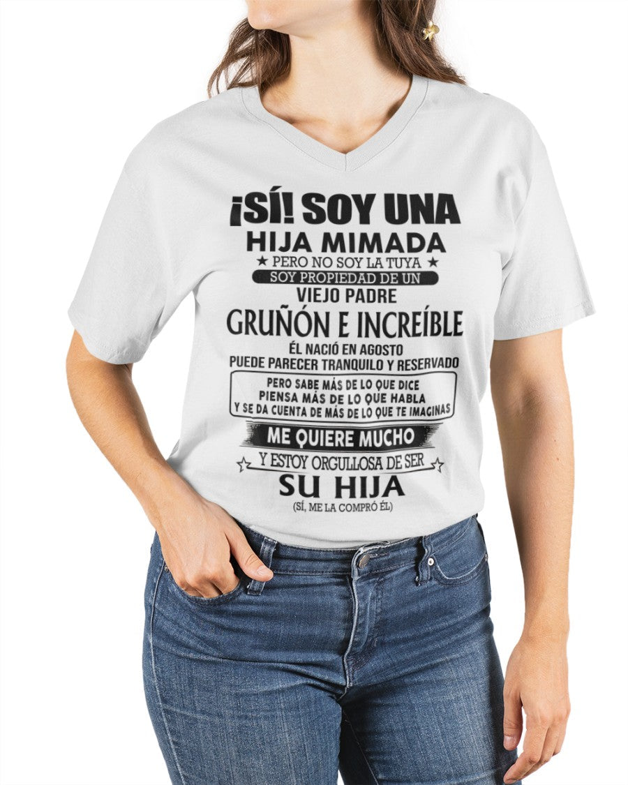 Padre nacido en Agosto - Regalo especial para hija - TBN - T08 (Sku.TbnA16-08)