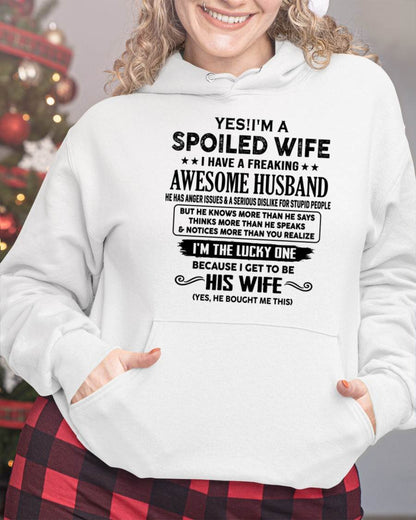 TO MY WIFE - YES!! I’M A SPOILED WIFE - GIFT FOR WIFE - NTTD00 (SKU10-115-00)
