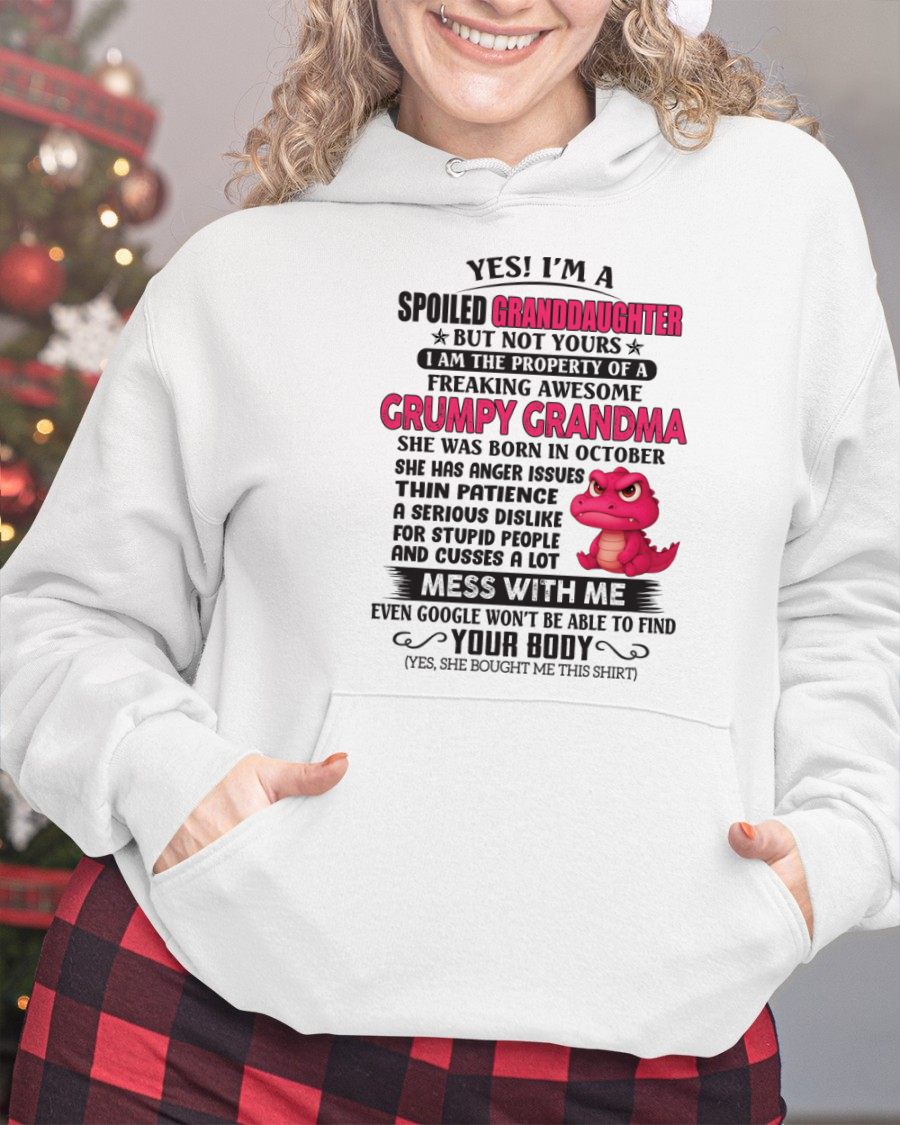OCTOBER - YES, I'M A SPOILED GRANDDAUGHTER - GIFT FROM GRANDMA - NTTD10 (SKU09-96-10)