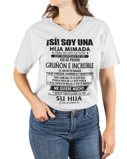 Padre nacido en Marzo - Regalo especial para hija - TBN - T03 (Sku.TbnA16-03)