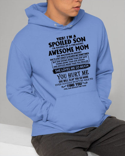 JANUARY - SPOILED SON T-SHIRT - GIFT FROM MOM - NTTD01 (SKU-SPW-01)