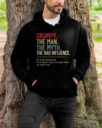 GRUMPY THE MAN – THE MYTH THE BAD INFLUENCE FUNNY GRANDPA - GIFT FOR MAN - NTTD00 (SKU8-GRUMPY3)