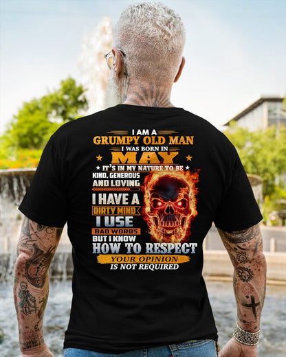 MAY - GRUMPY OLD MAN - BIRTHDAY T-SHIRT FOR MEN - NTTD05 (SKU26T-01122-05)