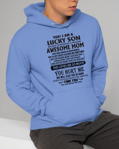 NOVEMBER - LUCKY SON T-SHIRT - GIFT FROM MOM - NTTD11 (SKU-LKW-11)