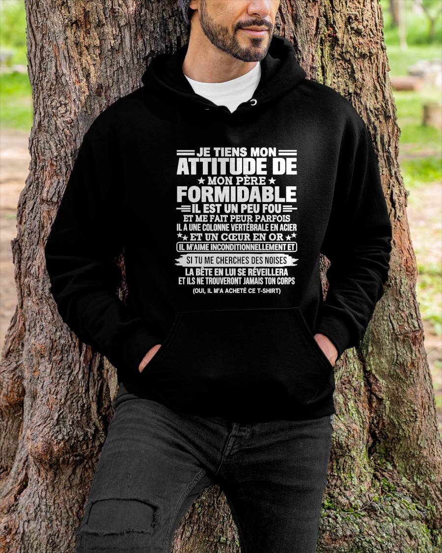 JE TIENS MON ATTITUDE DE MON PÈRE FORMIDABLE – Cadeau de Papa - NTTD00 (SKU2610-82)