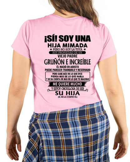 Agosto Padre Increíble - Regalo especial para hija - TBN - T08 (SKU04-109-08)