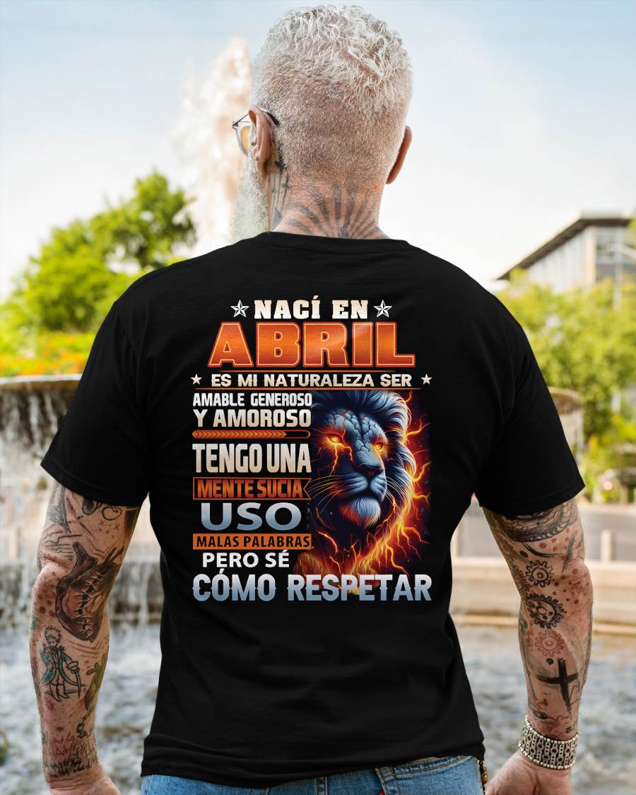 ABRIL - MENTE SUCIA PERO SÉ RESPETAR - REGALO DE CUMPLEAÑOS PARA HOMBRES - NTTD04sp (SKU10-68-04)