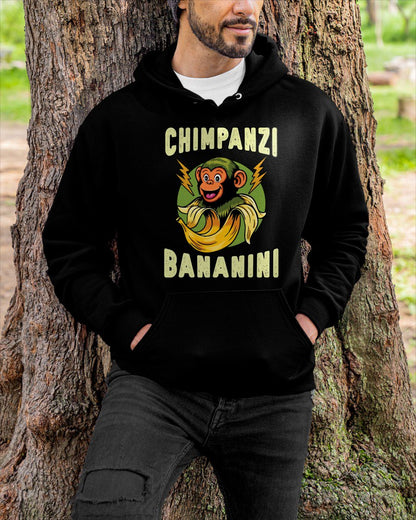 FUNNY MONKEY CHIMPANZINI BANANINI ITALIAN BRAINROT MEME T-SHIRT - BIRTHDAY T-SHIRT FOR MEN - NTTD00 (SKU-BRAINROT3)