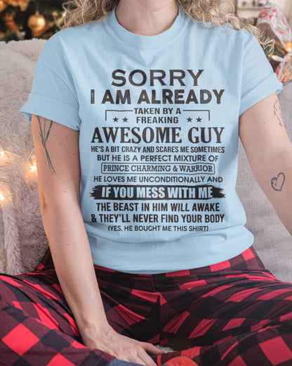 I’M ALREADY TAKEN T-SHIRT – GIFT FROM BOYFRIEND NTTD00 (SKU08-31-00)